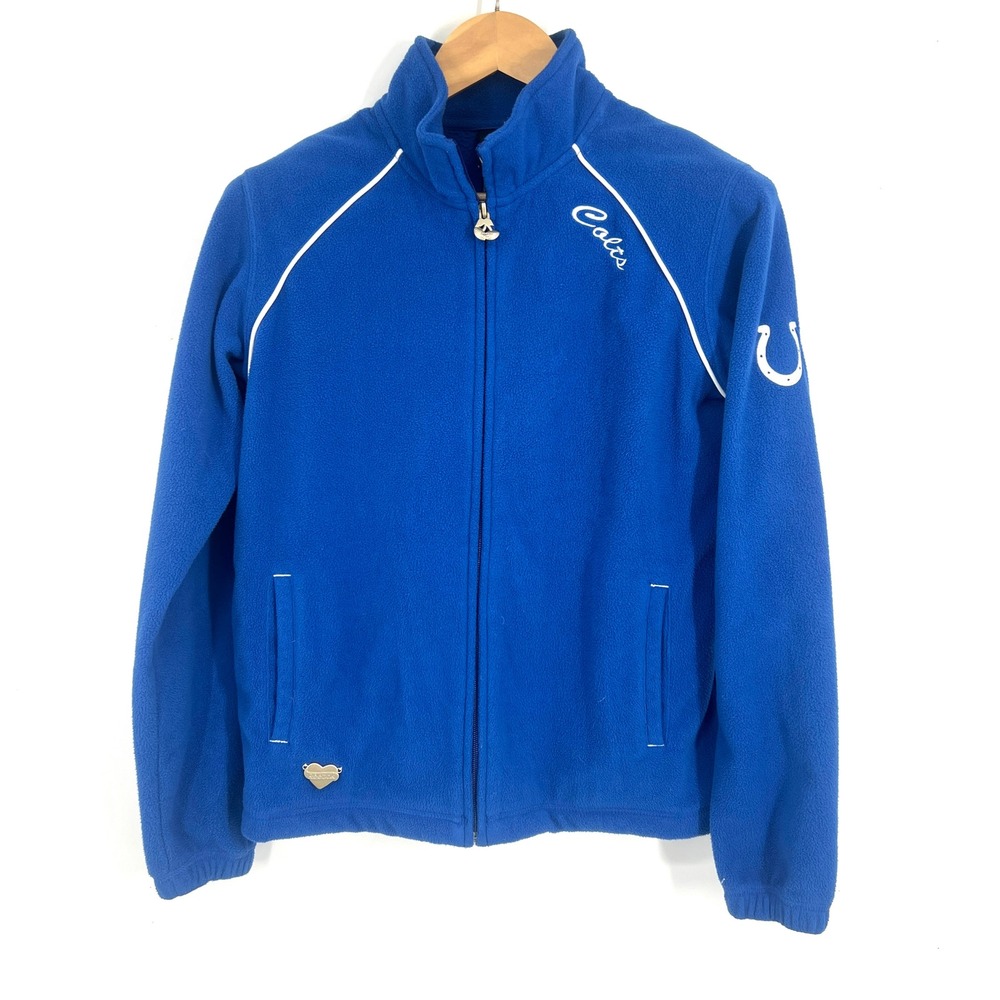 Indianapolis Colts NFL Reebok Womens Fleece‎ Jacket Full Zip Blue Medium